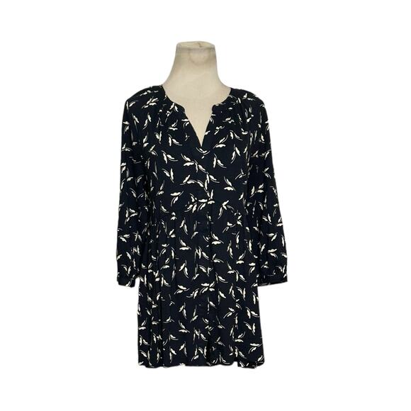 Maeve Winona black cream print 3/4 sleeves babydoll tunic top size Small - Picture 12 of 12